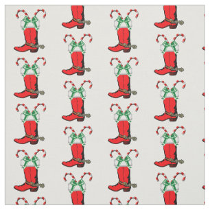 Tela roja del día de fiesta de las botas de