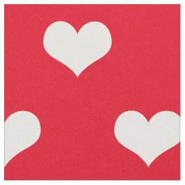 Tela roja del modelo de los corazones