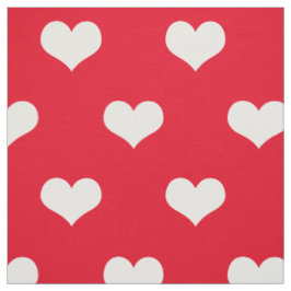 Tela roja del modelo de los corazones