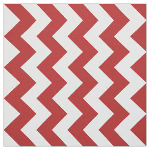Tela roja y blanca vertical del modelo de zigzag