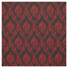 Tela roja y negra de la impresión del damasco