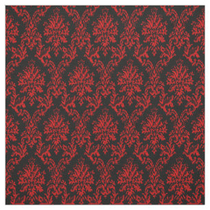 Tela roja y negra de la impresión del damasco
