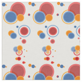 Tela Rojo Azul círculos puntos de polka Patrón geométri