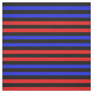 Tela Rojo brillante, azul real, puntal negro de mediano