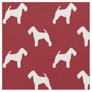 Tela Rojo del modelo de las siluetas de Terrier galés