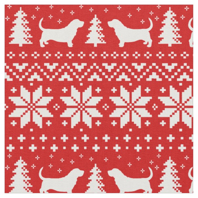 Tela Rojo del modelo del navidad de las siluetas de (De cerca)