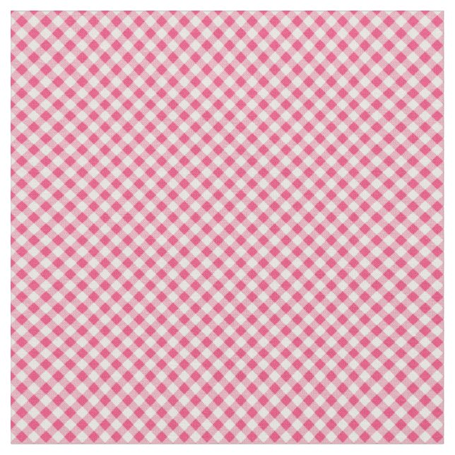 Tela Rojo  Gingham Blanco (De cerca)