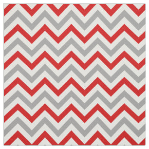 Tela Rojo, gris oscuro, negro Chevron ZigZag Sz6
