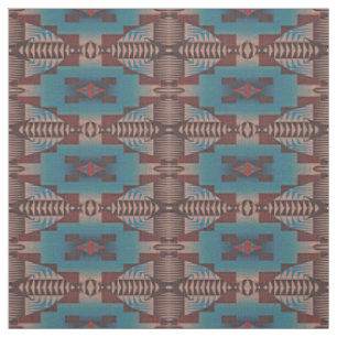Tela Rojo Marrón Turquesa Azul Verde Eclectic Estilo Ét