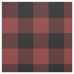 Tela Rojo negro de verificación de búfalo