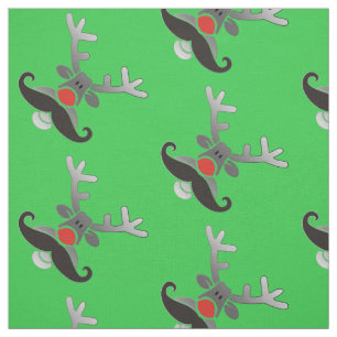 Tela Rojo Nosed Rudolph con Mustache + tu idea