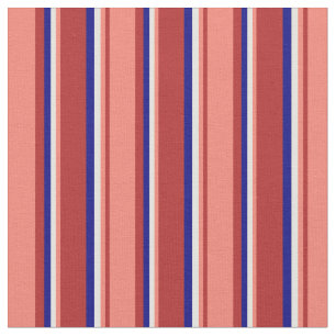 Tela Rojo, salmón, amarillo claro y azul