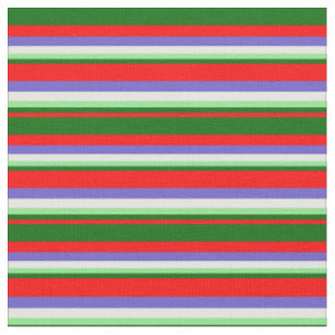 Tela Rojo, Verde oscuro, Verde claro, Blanco y Azul piz