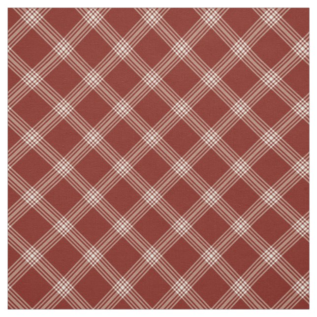 Tela Rojo y blanco pequeño de la placa diagonal (Retal)