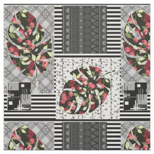 Tela Rojo y Negro, Quilting, Patchwork, rústico, modern