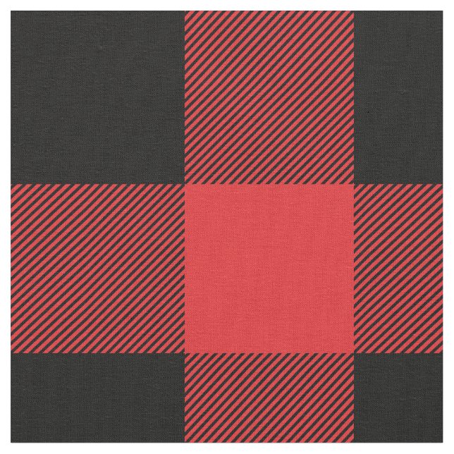 Tela Rojo y negro ruidosos cubiertos de búfalo (De cerca)