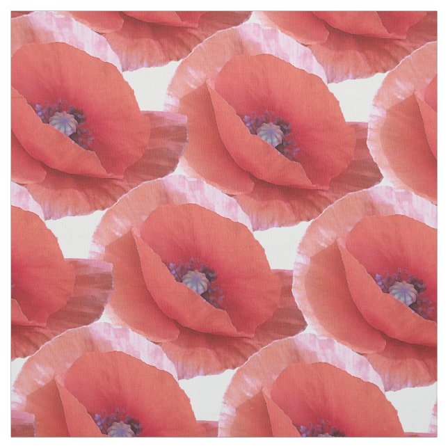 Tela rojos de amapolas. (Retal)