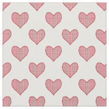 Romántico Red Check Gingham Hearts Personalizado F
