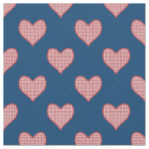 Romántico Red Check Gingham Hearts Personalizado F