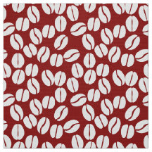 Ropa de estampado de granos de café rojo blanco