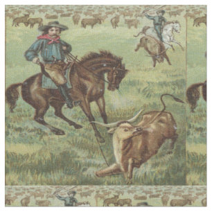 Tela Roping del buey occidental del vaquero del