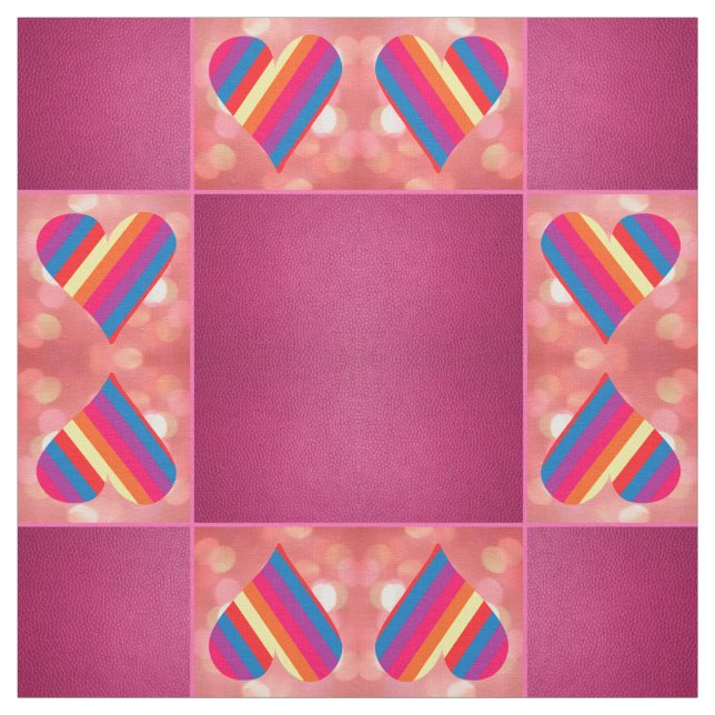 Tela Rosa arcoiris 1 (Retal)