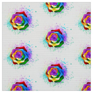 Tela Rosa arcoiris colorido