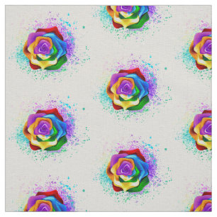 Tela Rosa arcoiris colorido