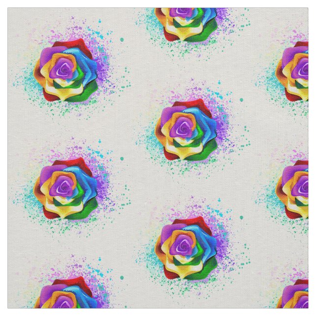Tela Rosa arcoiris colorido (Retal)