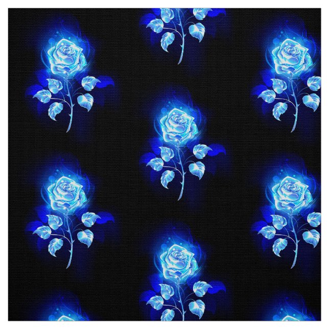Tela Rosa azul en llamas (Retal)