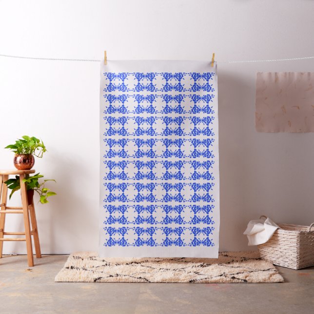 Tela Rosa azul Silhouette Cotton Fabric (In Situ)