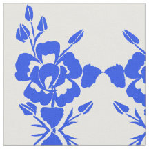 Rosa azul Silhouette Cotton Fabric