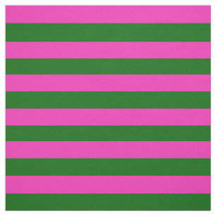 Tela Rosa brillante, estípite verde de la isla, rayas