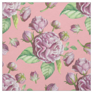 Tela Rosa Camellia Flowers Fabric