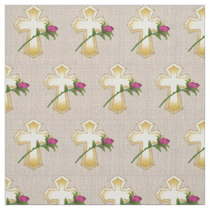 Tela Rosa Christian Cross Fabric