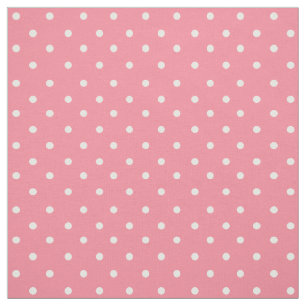 Tela Rosa clásico con los lunares blancos