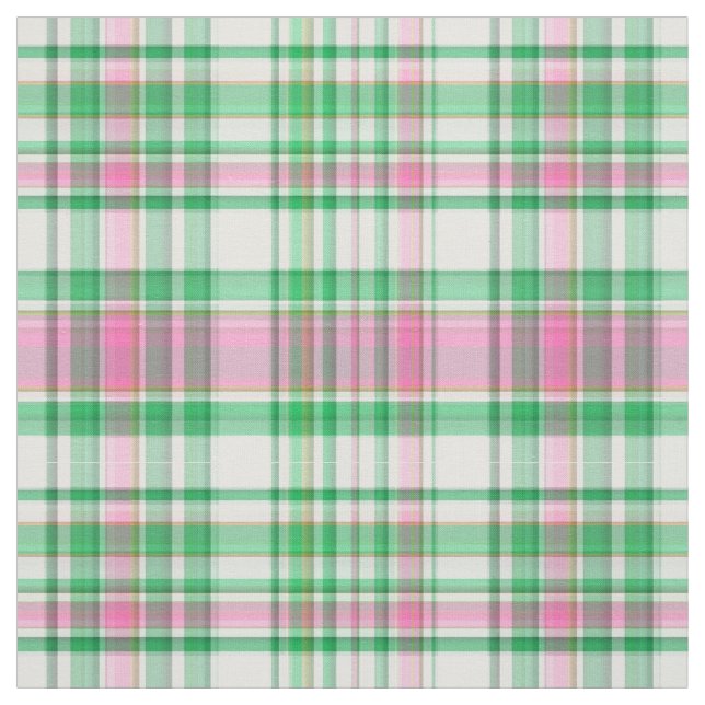 Tela Rosa De Esmeralda Rosa Caliente Triple Madras De P (Retal)