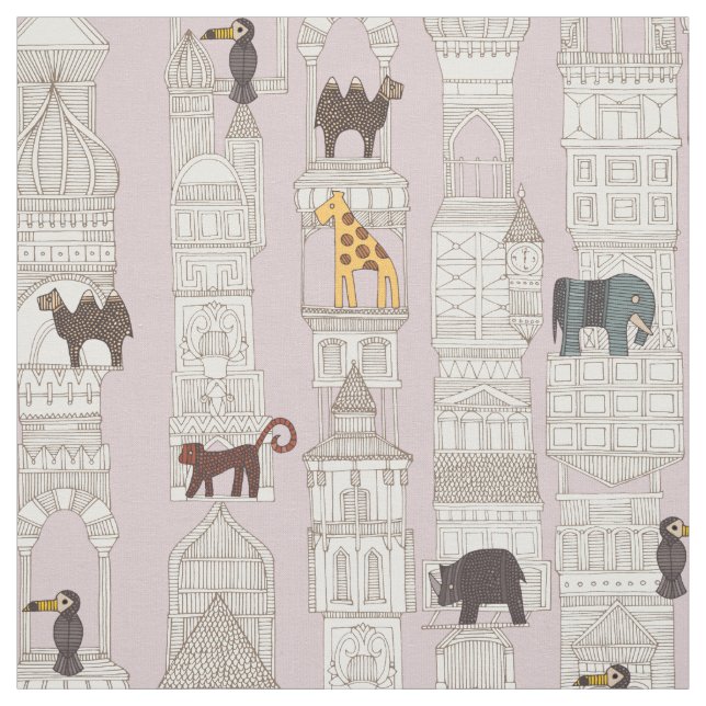 Tela rosa de la jungla urbana (Retal)