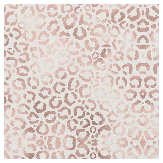 Tela Rosa de moda Leopardo de oro Impresión de animales (De cerca)