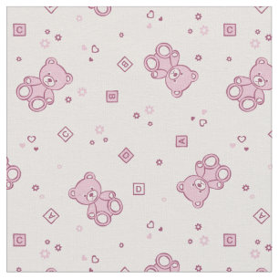 Tela Rosa del fondo de los osos de peluche