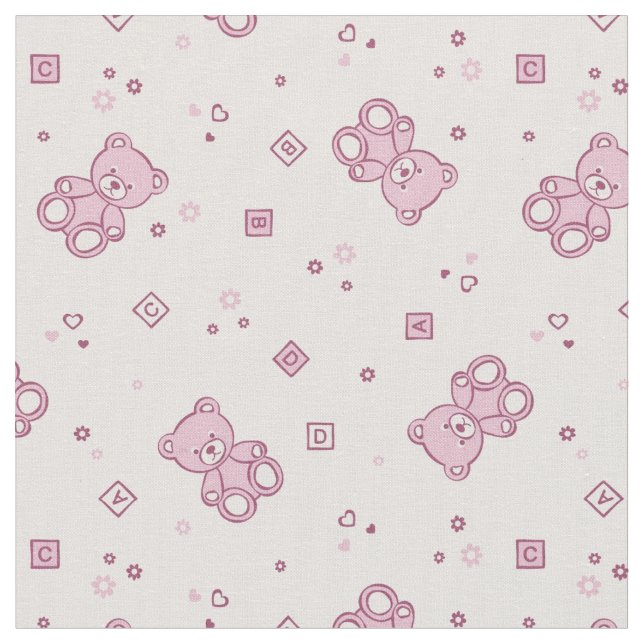 Tela Rosa del fondo de los osos de peluche (De cerca)