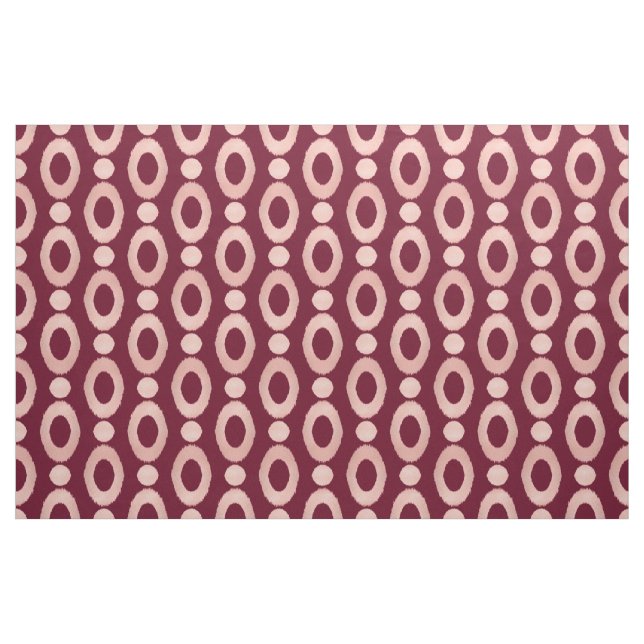 Tela Rosa Dorado Geométrico Moderno Estampado Ikat Rojo ("Cuarto gordo" (fat quarter))