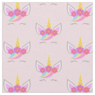 Tela Rosa lindo del unicornio