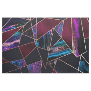 Tela Rosa Lujoso Gold Liquid Paint Marble Geométrico