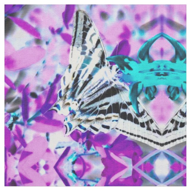 Tela Rosa mariposa (De cerca)