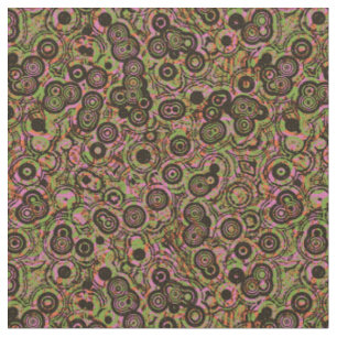 Tela rosa naranja verde negro geométrico