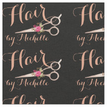Rosa Oro Floral Tijeras Hairstylist Hair Salon