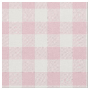 Tela Rosa Pastel y Cuadro de Gingham Blanco