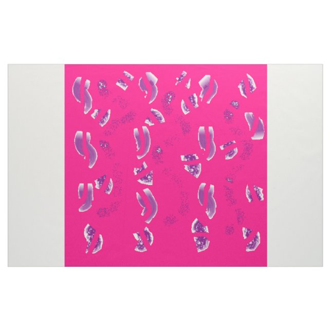 Tela Rosa profundo con patrones de lavanda de bonito en (Yarda)