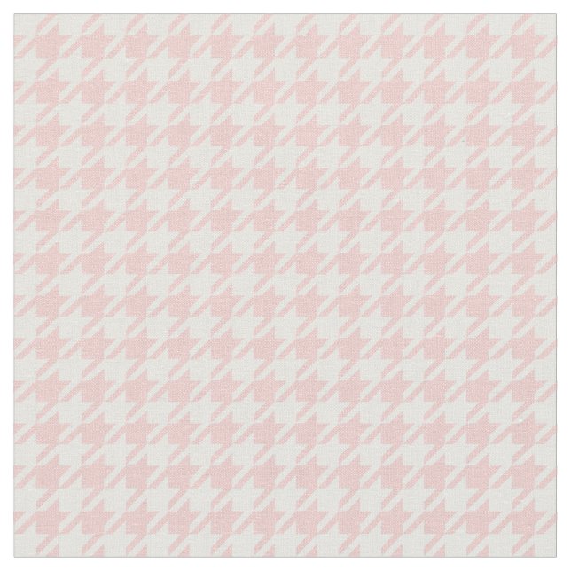 Tela Rosa Quartz Rosa & White Houndstoth (De cerca)